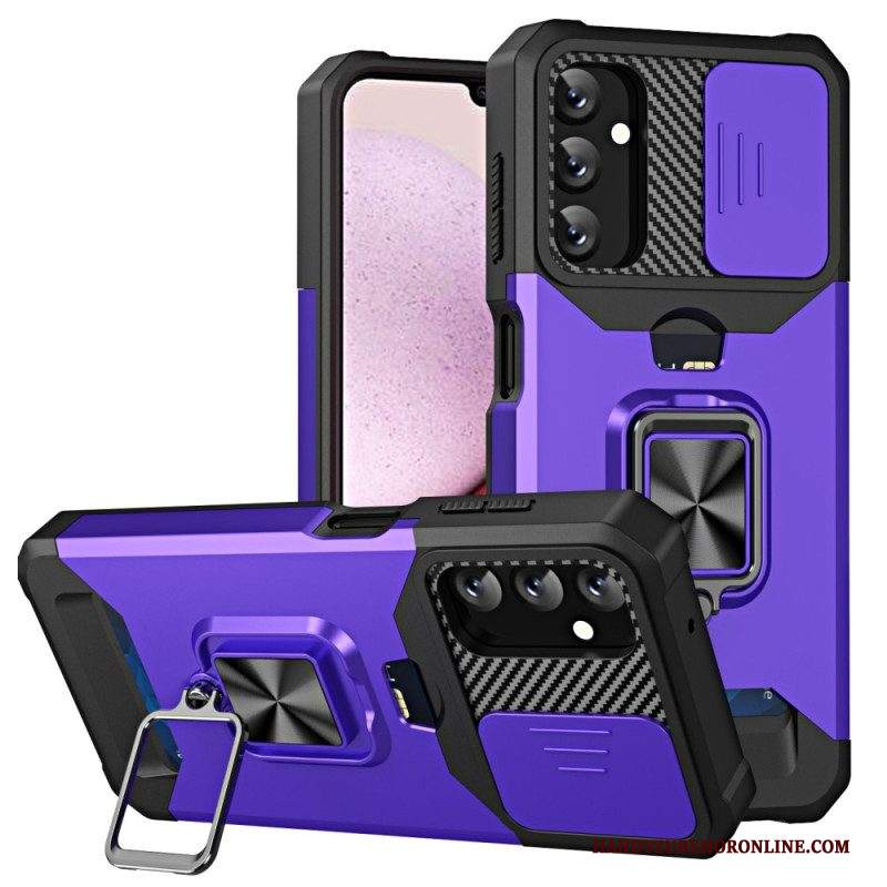 Cover Samsung Galaxy A14 / A14 5G Titolare Della Carta E Copertura Della Fotocamera