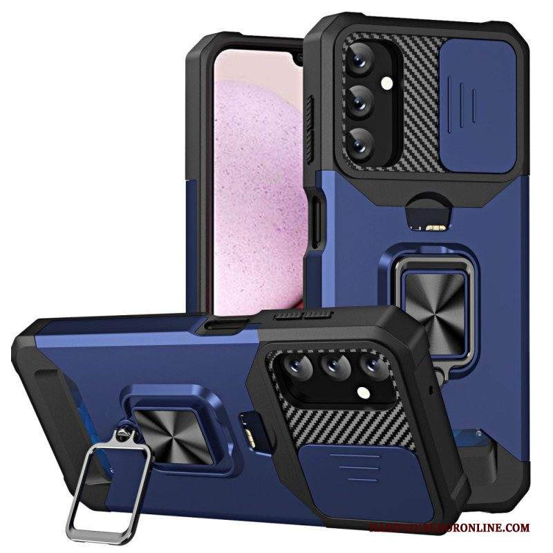 Cover Samsung Galaxy A14 / A14 5G Titolare Della Carta E Copertura Della Fotocamera