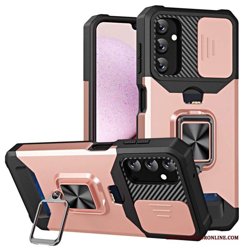 Cover Samsung Galaxy A14 / A14 5G Titolare Della Carta E Copertura Della Fotocamera