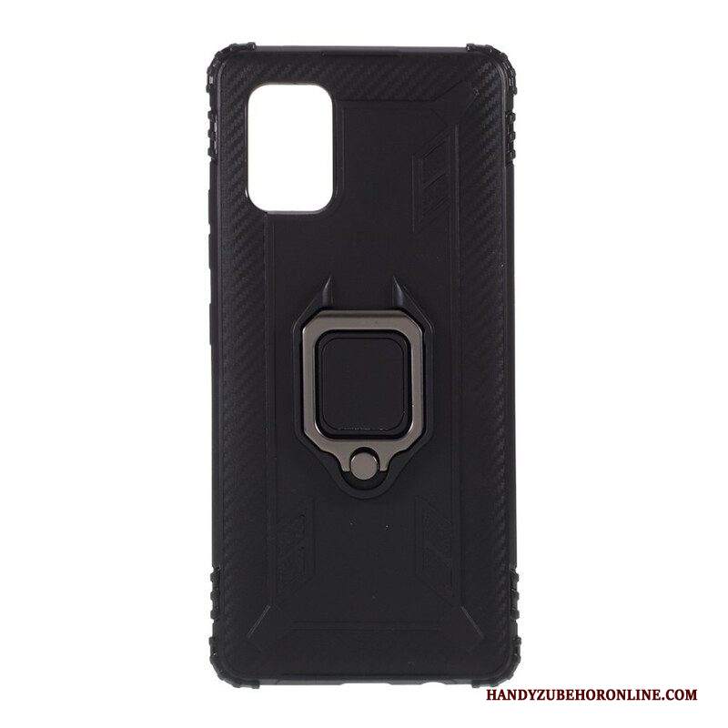 Cover Samsung Galaxy A51 5G Anello E Fibra Di Carbonio