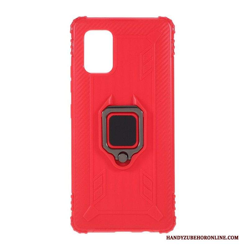 Cover Samsung Galaxy A51 5G Anello E Fibra Di Carbonio