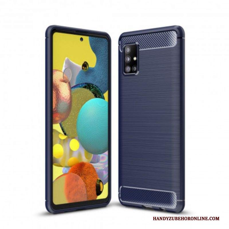 Cover Samsung Galaxy A51 5G Fibra Di Carbonio Spazzolata