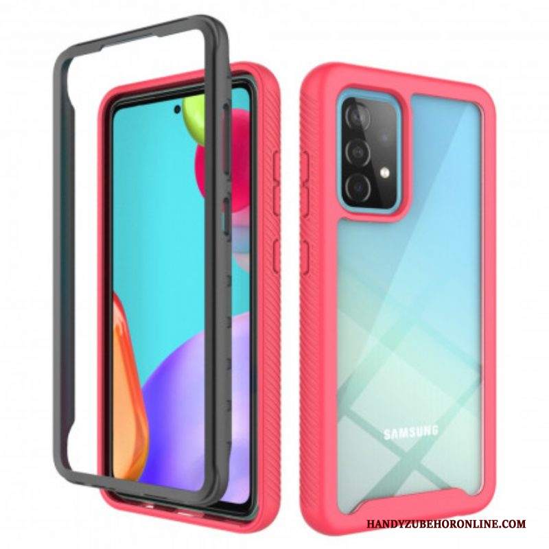 Cover Samsung Galaxy A52 4G / A52 5G / A52s 5G Bordi In Silicone Dal Design Ibrido