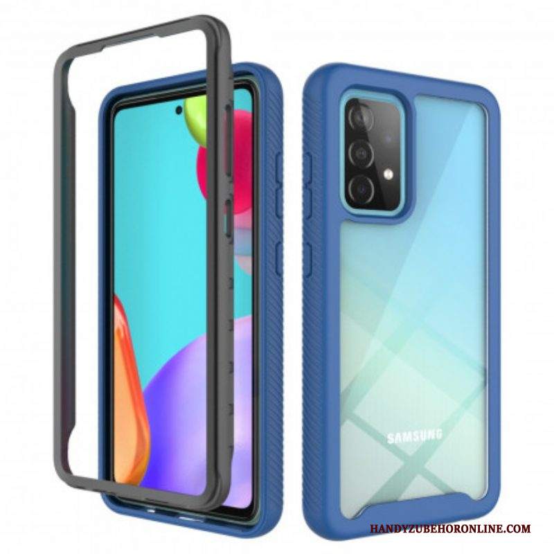 Cover Samsung Galaxy A52 4G / A52 5G / A52s 5G Bordi In Silicone Dal Design Ibrido