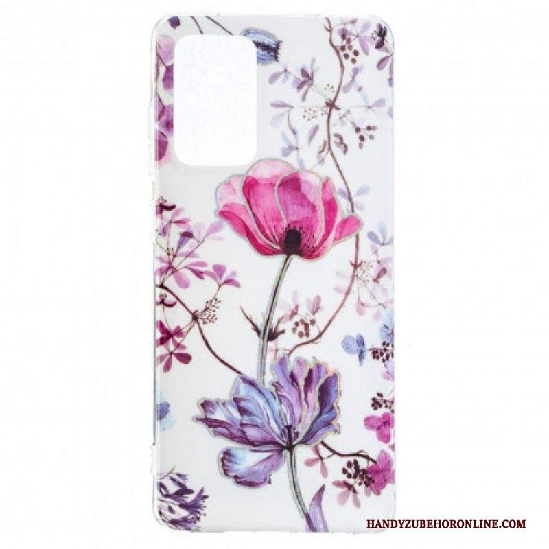 Cover Samsung Galaxy A52 4G / A52 5G / A52s 5G Fiori Marmorizzati