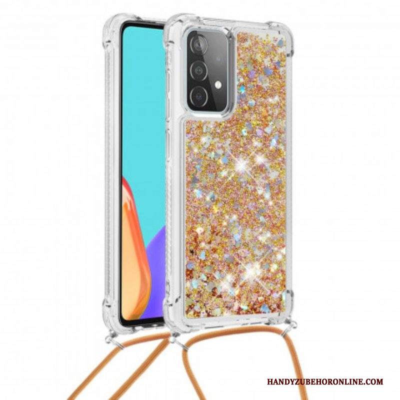 Cover Samsung Galaxy A52 4G / A52 5G / A52s 5G Paillettes Con Coulisse