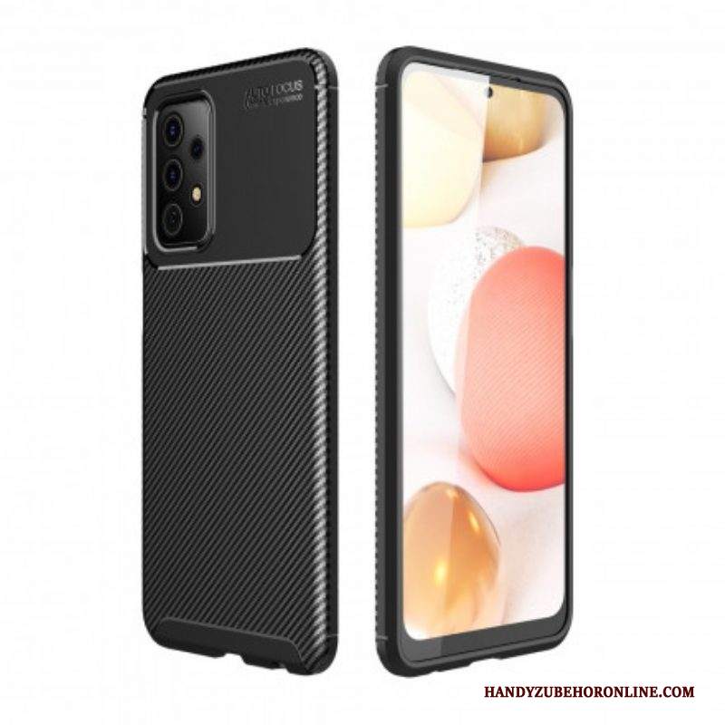 Cover Samsung Galaxy A52 4G / A52 5G / A52s 5G Struttura Flessibile In Fibra Di Carbonio