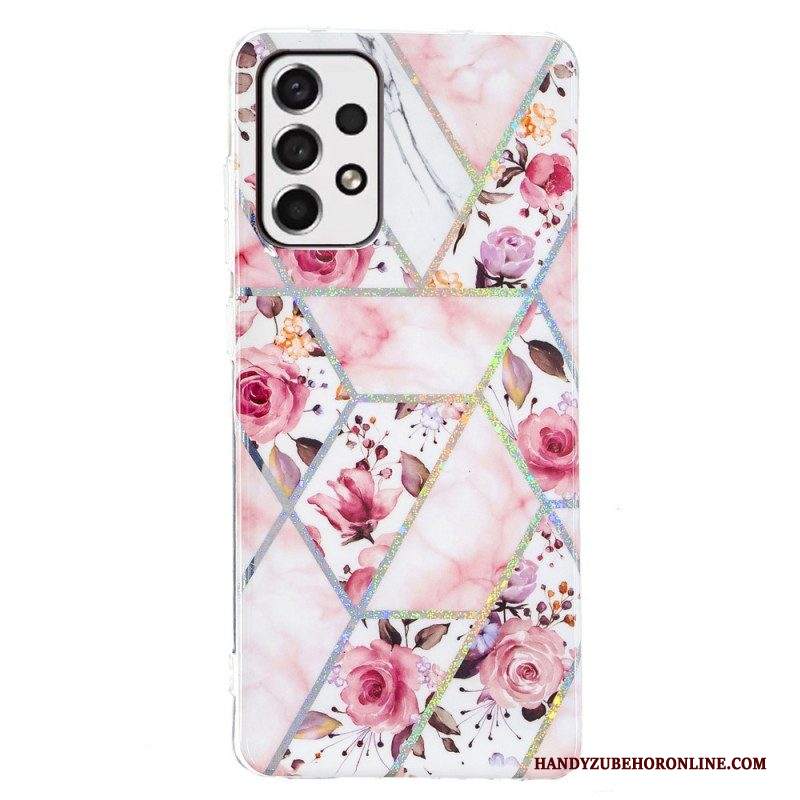 Cover Samsung Galaxy A53 5G Fiori Marmorizzati