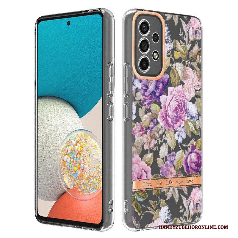 Cover Samsung Galaxy A53 5G Floreale Senza Soluzione Di Continuità