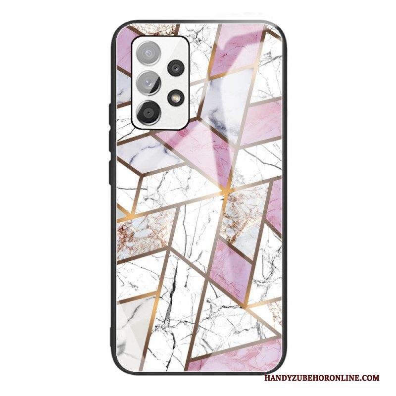 Cover Samsung Galaxy A53 5G Geometria Marmo Vetro Temperato