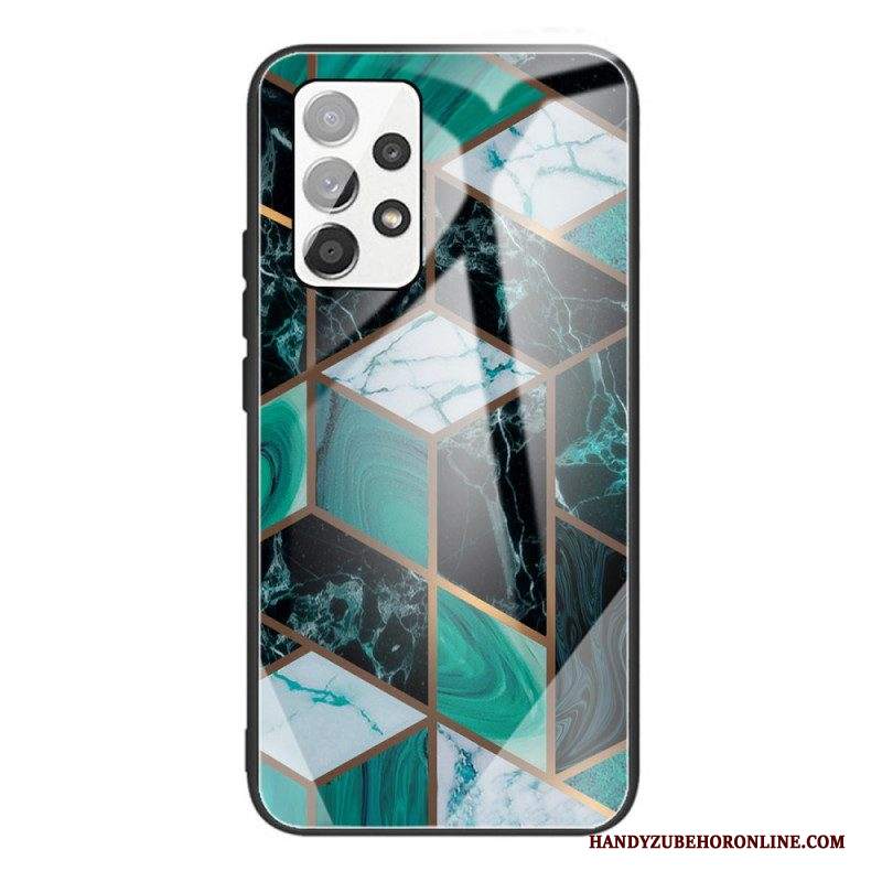 Cover Samsung Galaxy A53 5G Geometria Marmo Vetro Temperato