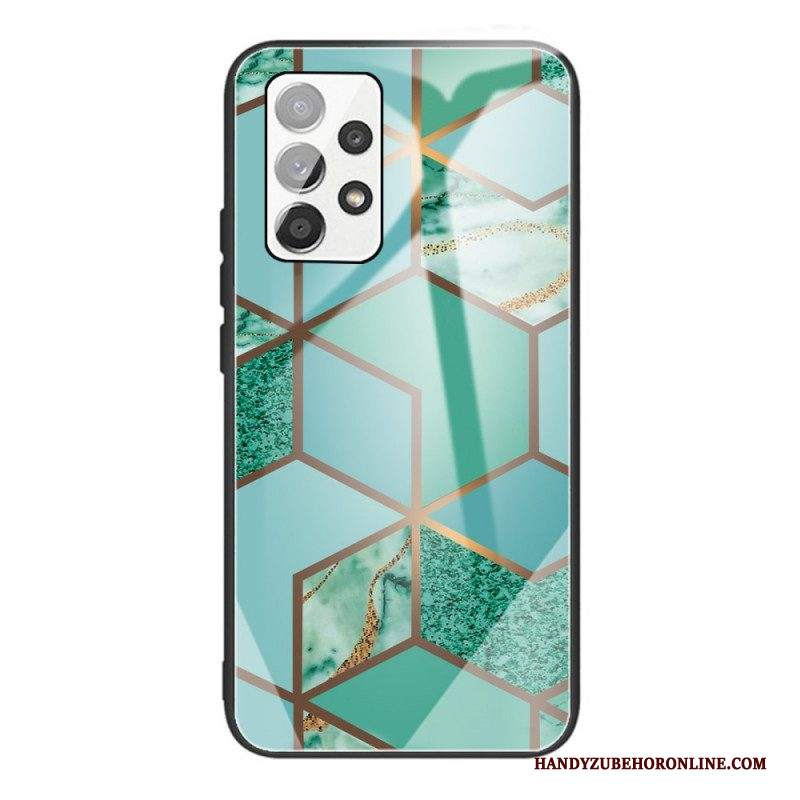 Cover Samsung Galaxy A53 5G Geometria Marmo Vetro Temperato