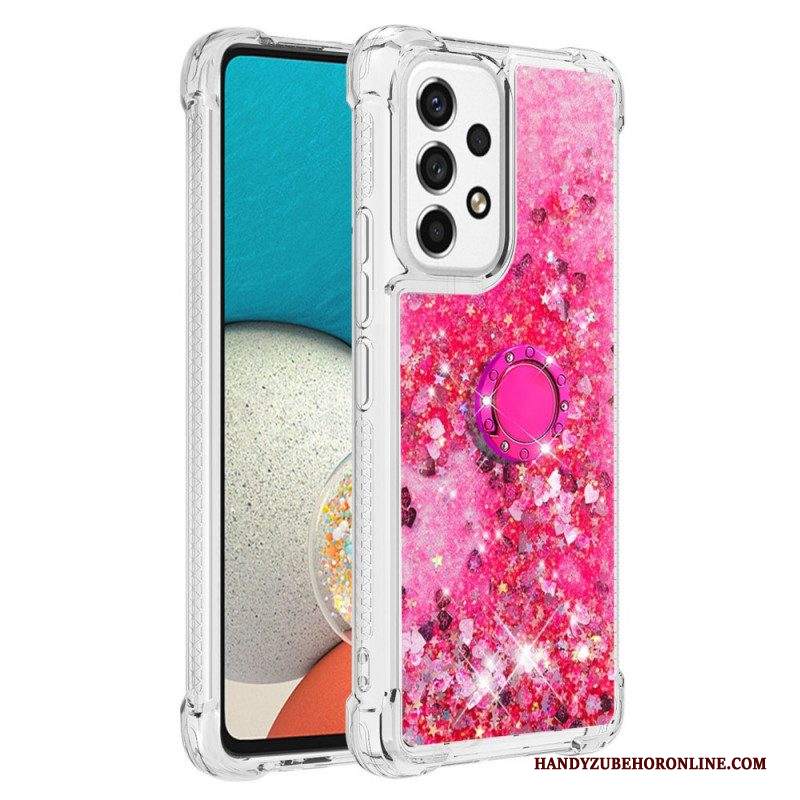 Cover Samsung Galaxy A53 5G Paillettes Con Supporto Ad Anello