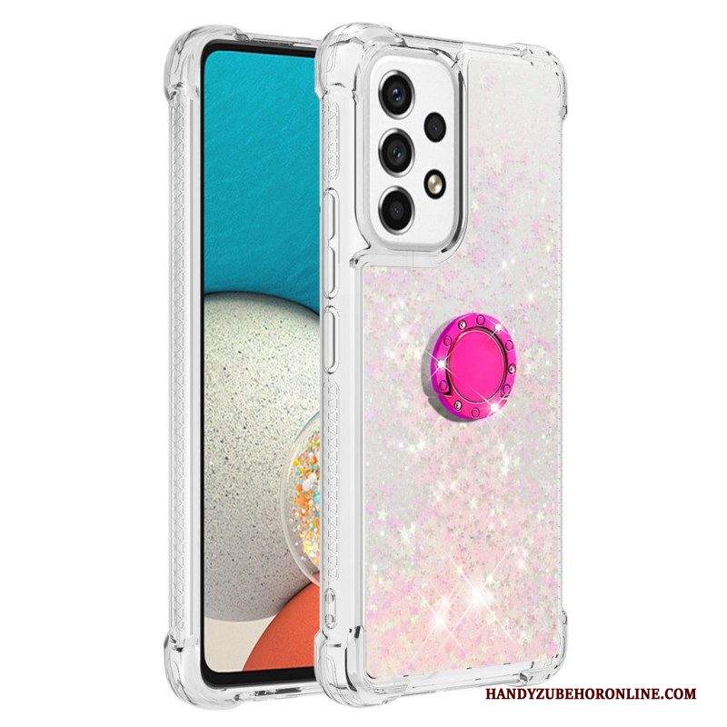 Cover Samsung Galaxy A53 5G Paillettes Con Supporto Ad Anello