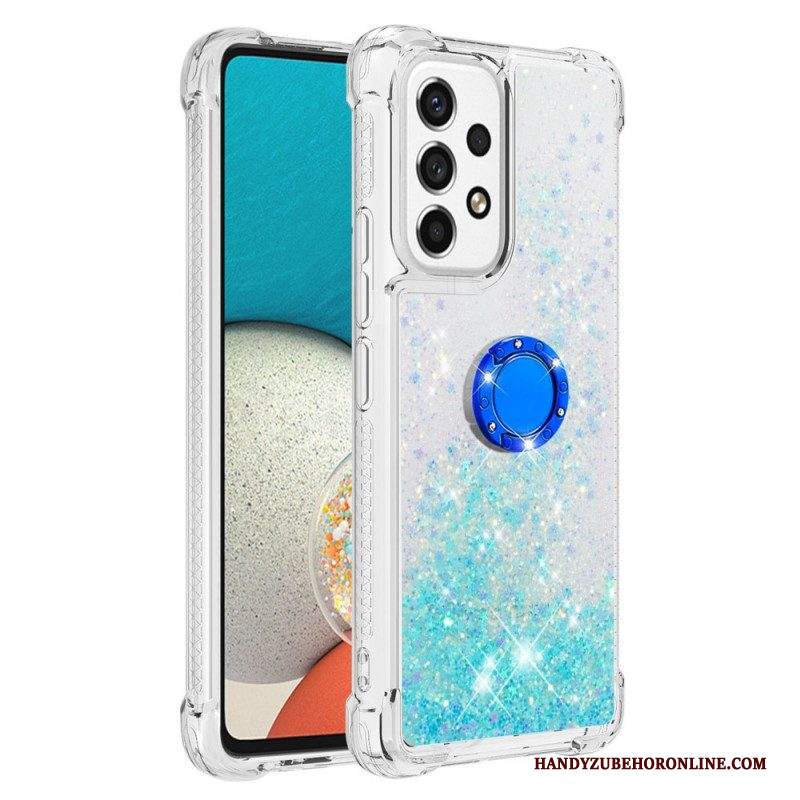 Cover Samsung Galaxy A53 5G Paillettes Con Supporto Ad Anello