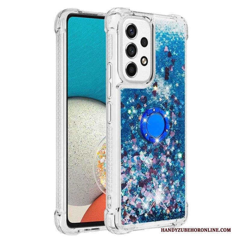 Cover Samsung Galaxy A53 5G Paillettes Con Supporto Ad Anello