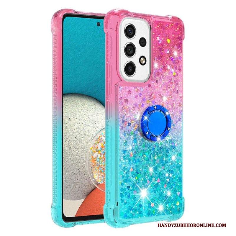 Cover Samsung Galaxy A53 5G Staffa Ad Anello Glitterata