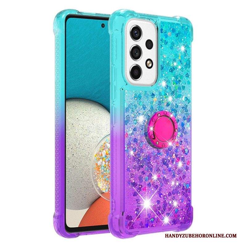 Cover Samsung Galaxy A53 5G Staffa Ad Anello Glitterata