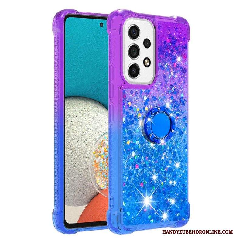 Cover Samsung Galaxy A53 5G Staffa Ad Anello Glitterata