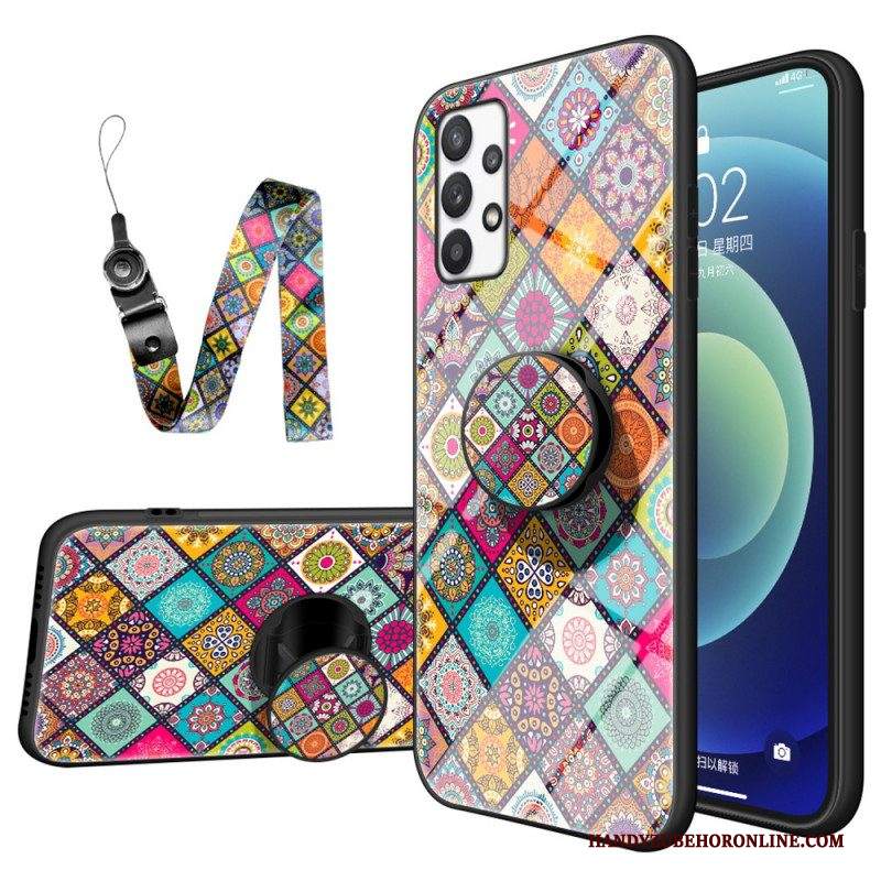 Cover Samsung Galaxy A53 5G Supporto Magnetico Patchwork