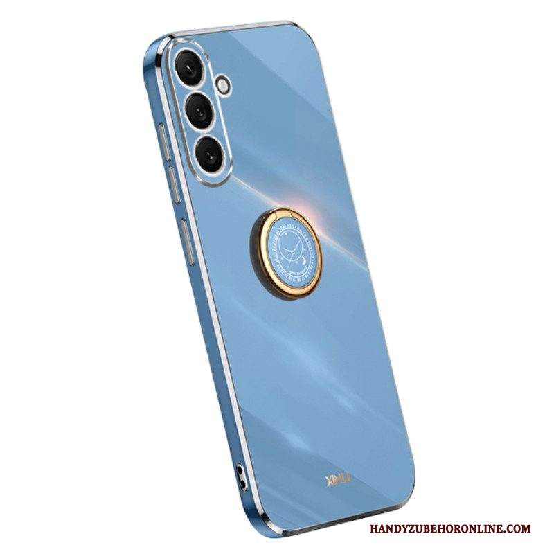 Cover Samsung Galaxy A54 5G Bordi Dorati Con Supporto Ad Anello