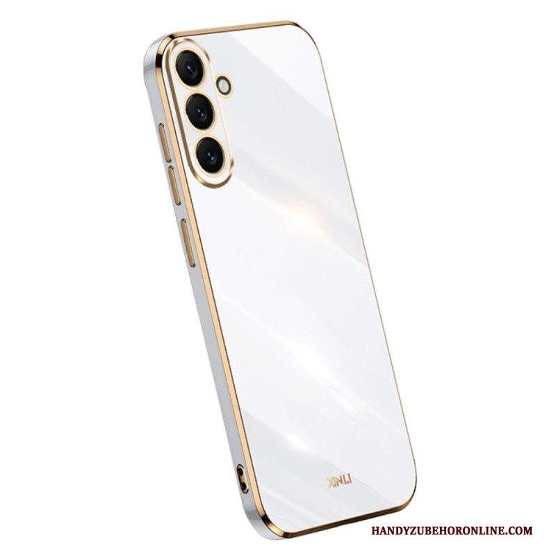 Cover Samsung Galaxy A54 5G Bordi In Silicone Dorato