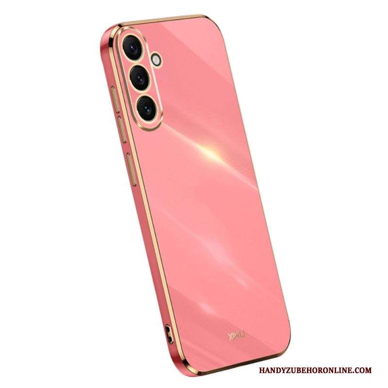 Cover Samsung Galaxy A54 5G Bordi In Silicone Dorato