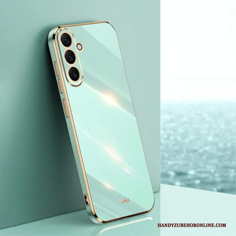 Cover Samsung Galaxy A54 5G Bordi In Silicone Dorato