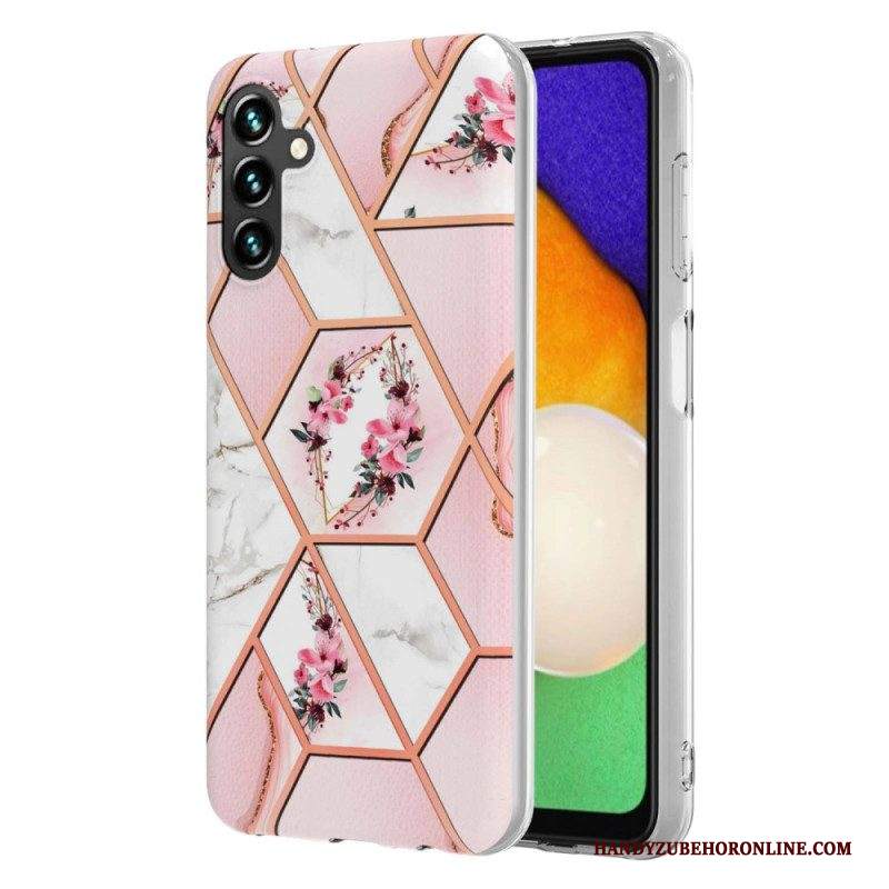 Cover Samsung Galaxy A54 5G Floreale Marmorizzato