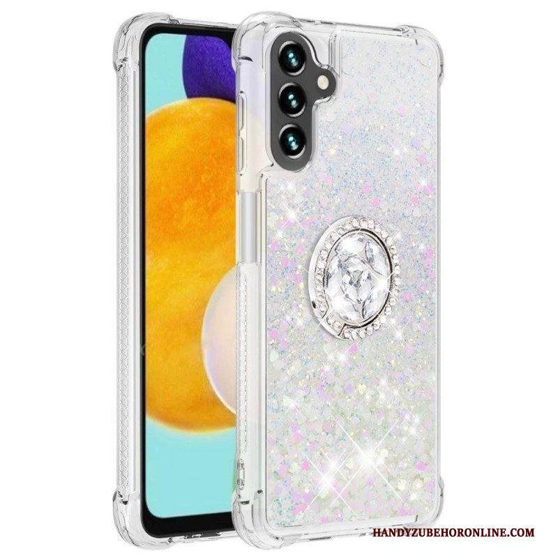 Cover Samsung Galaxy A54 5G Paillettes Con Supporto Ad Anello