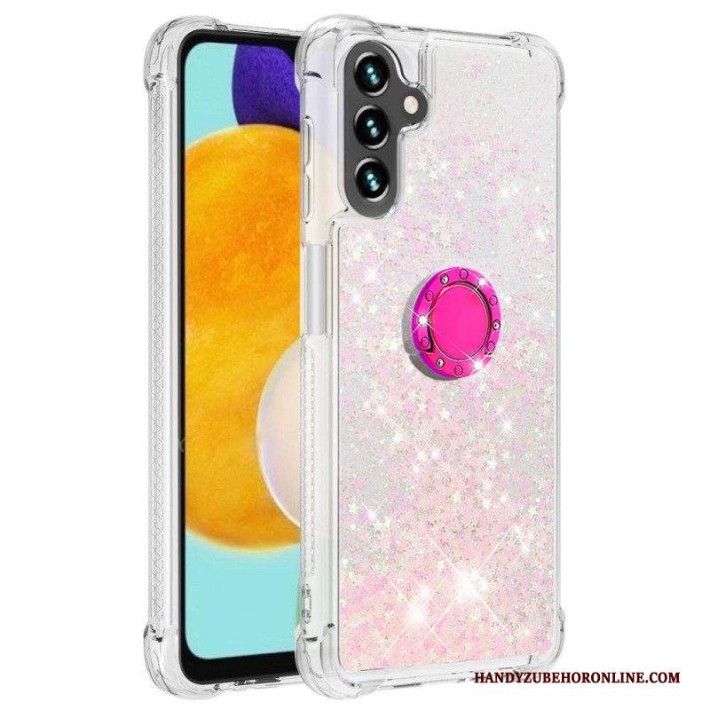 Cover Samsung Galaxy A54 5G Paillettes Con Supporto Ad Anello