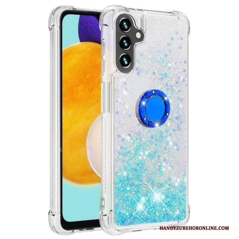 Cover Samsung Galaxy A54 5G Paillettes Con Supporto Ad Anello