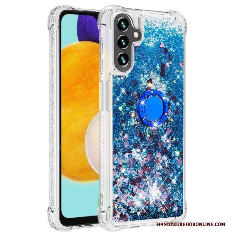 Cover Samsung Galaxy A54 5G Paillettes Con Supporto Ad Anello