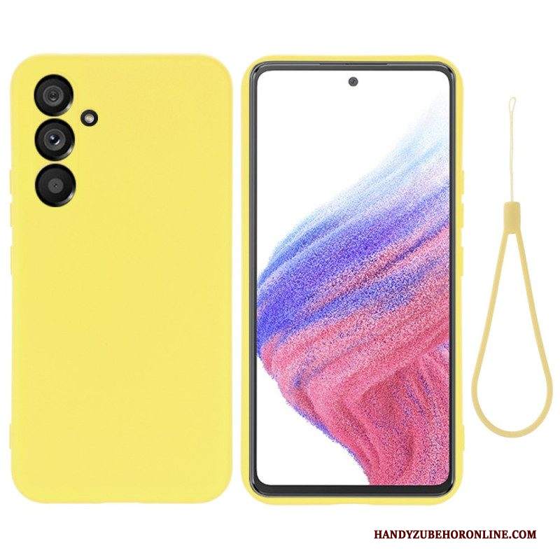 Cover Samsung Galaxy A54 5G Silicone Liquido Con Cordino