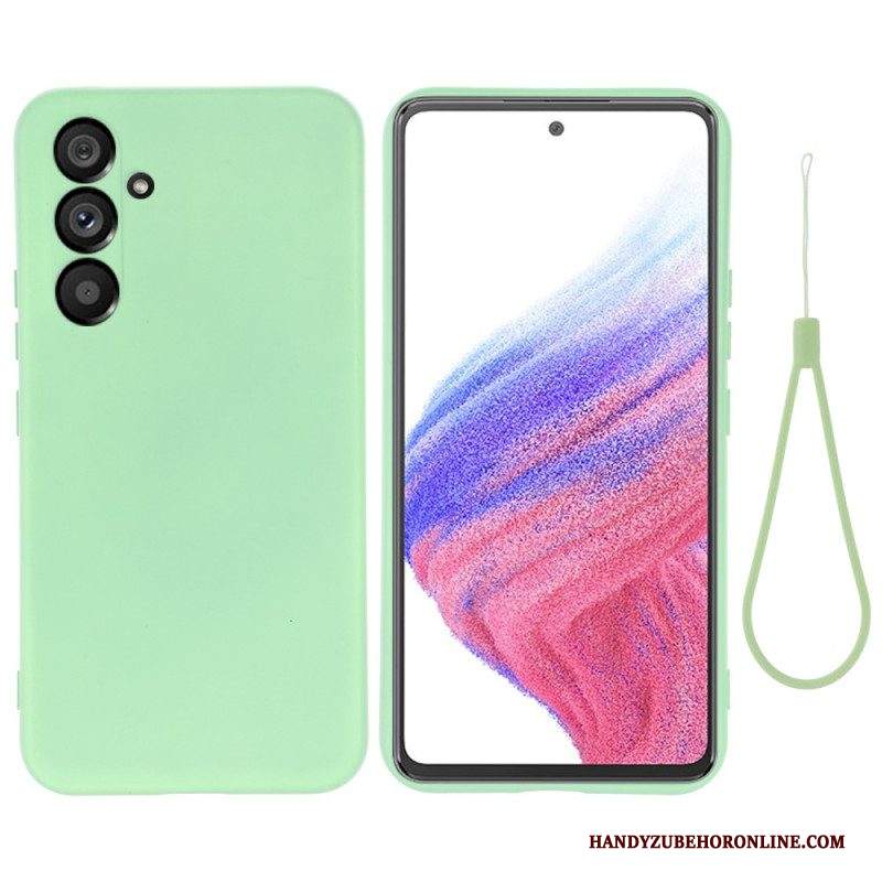 Cover Samsung Galaxy A54 5G Silicone Liquido Con Cordino