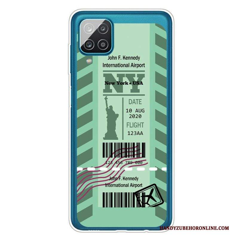 Cover Samsung Galaxy M12 / A12 Carta D'imbarco Per New York