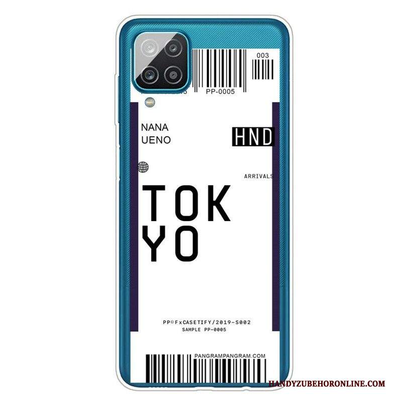 Cover Samsung Galaxy M12 / A12 Carta D'imbarco Per Tokyo