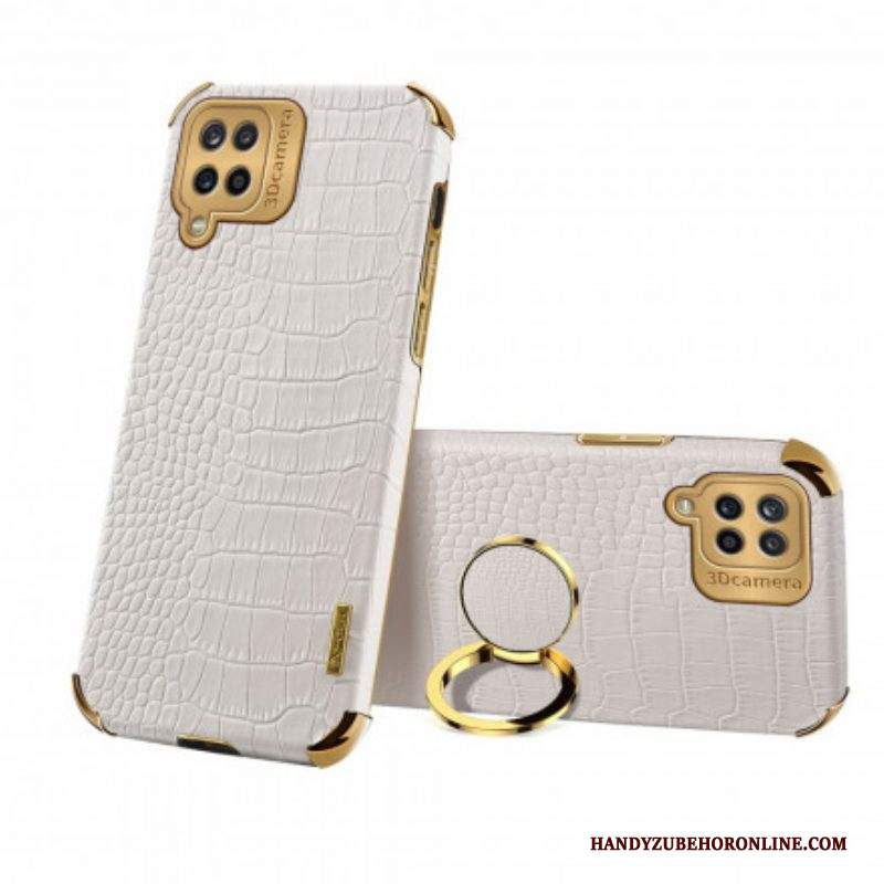 Cover Samsung Galaxy M12 / A12 Ecopelle Con Supporto Ad Anello