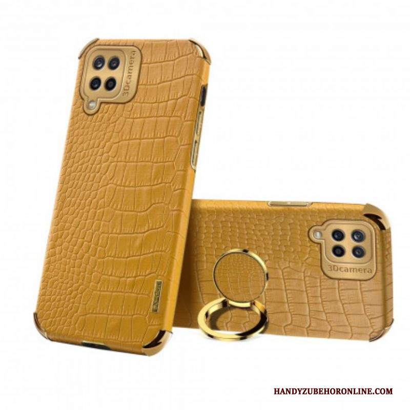 Cover Samsung Galaxy M12 / A12 Ecopelle Con Supporto Ad Anello