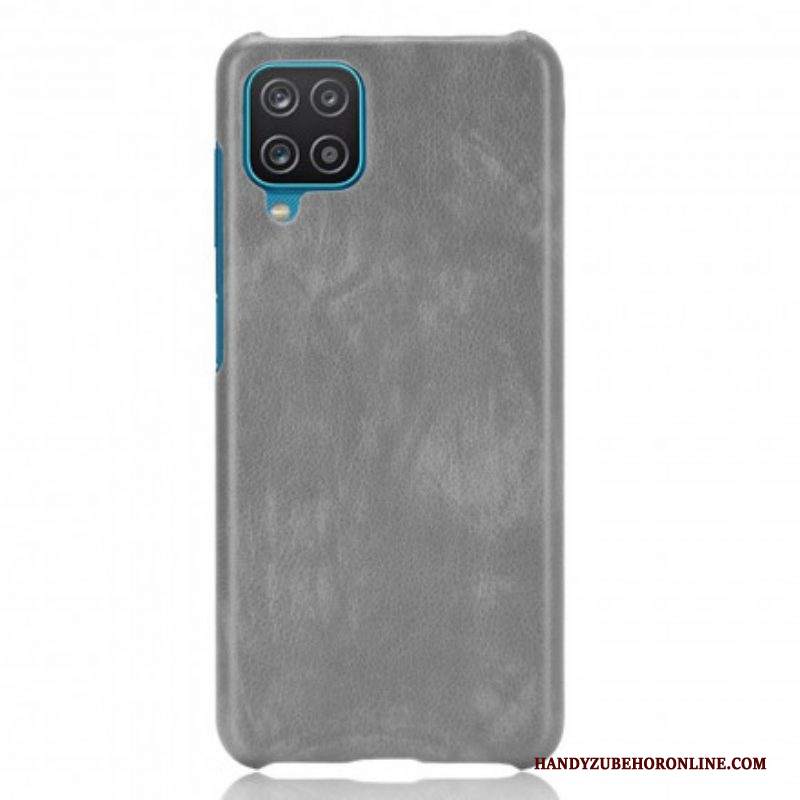 Cover Samsung Galaxy M12 / A12 Effetto Pelle Litchi