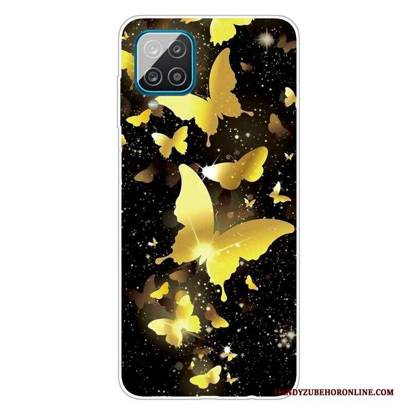 Cover Samsung Galaxy M12 / A12 Farfalle Reali