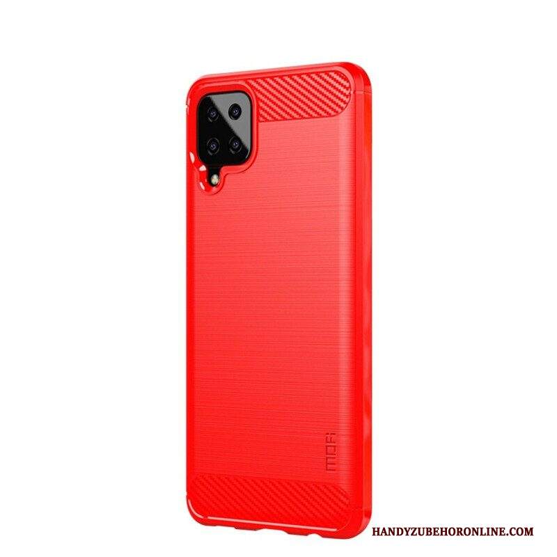 Cover Samsung Galaxy M12 / A12 Fibra Di Carbonio Spazzolata Mofi