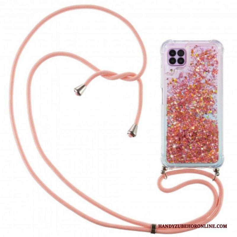 Cover Samsung Galaxy M12 / A12 Paillettes Con Coulisse