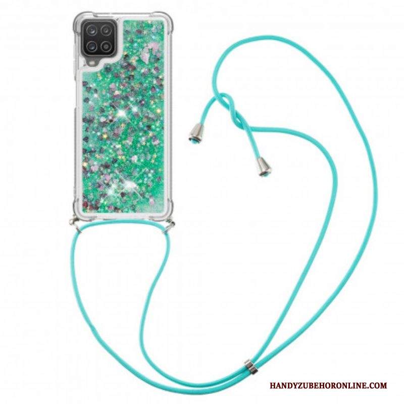 Cover Samsung Galaxy M12 / A12 Paillettes Con Coulisse