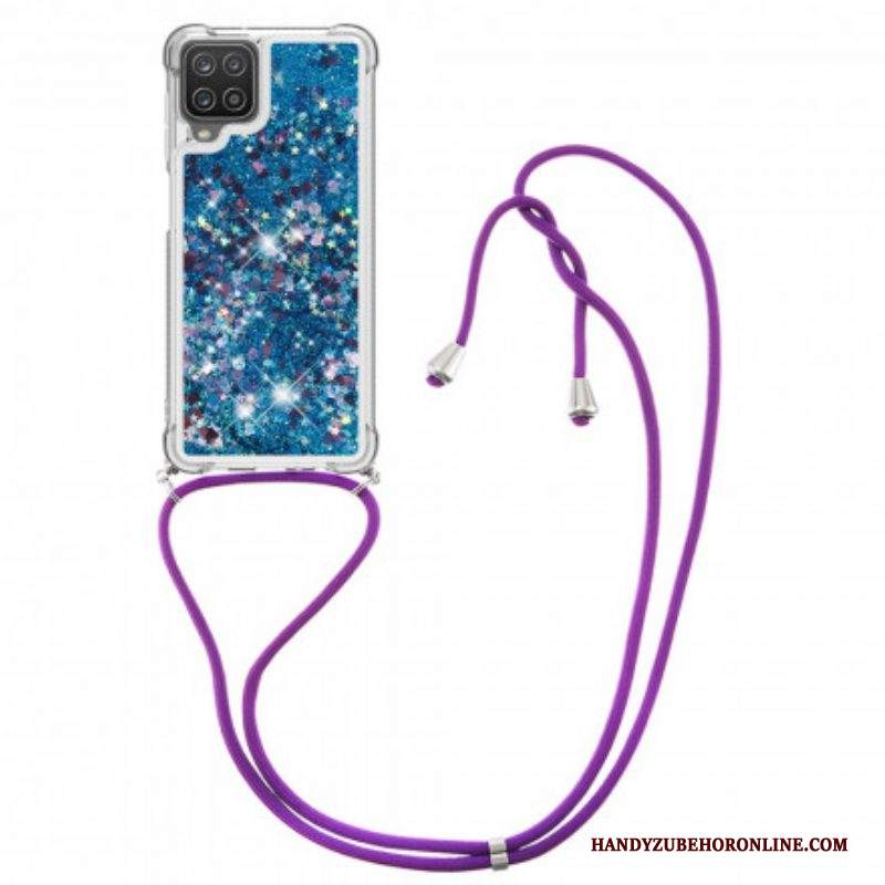 Cover Samsung Galaxy M12 / A12 Paillettes Con Coulisse