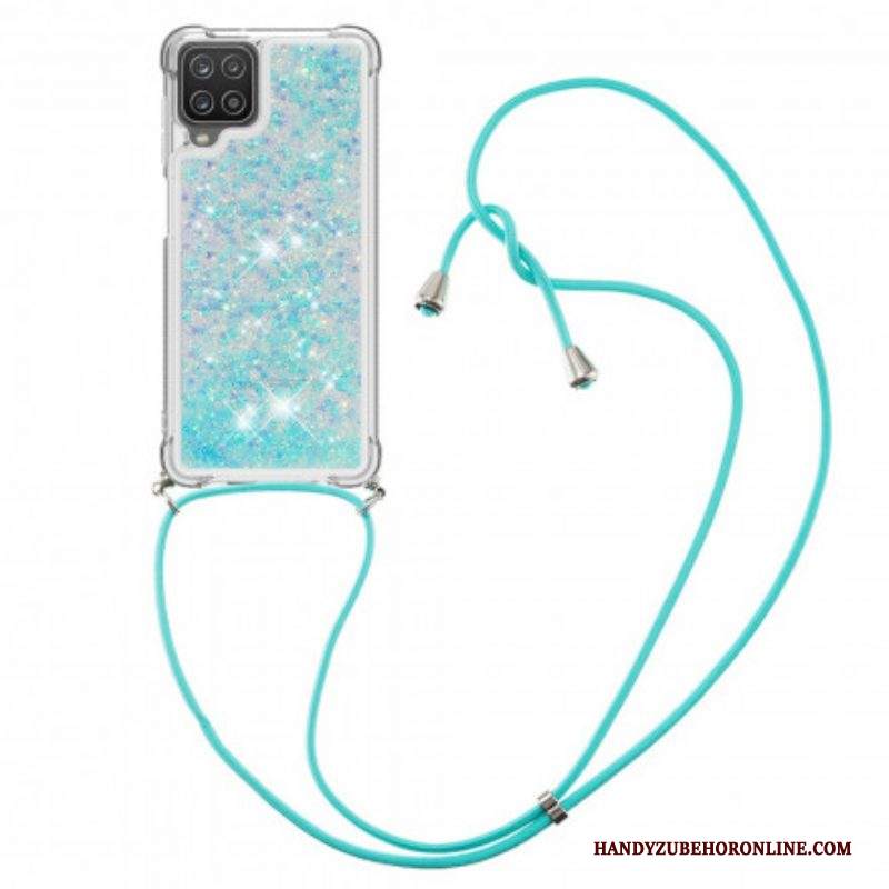 Cover Samsung Galaxy M12 / A12 Paillettes Con Coulisse