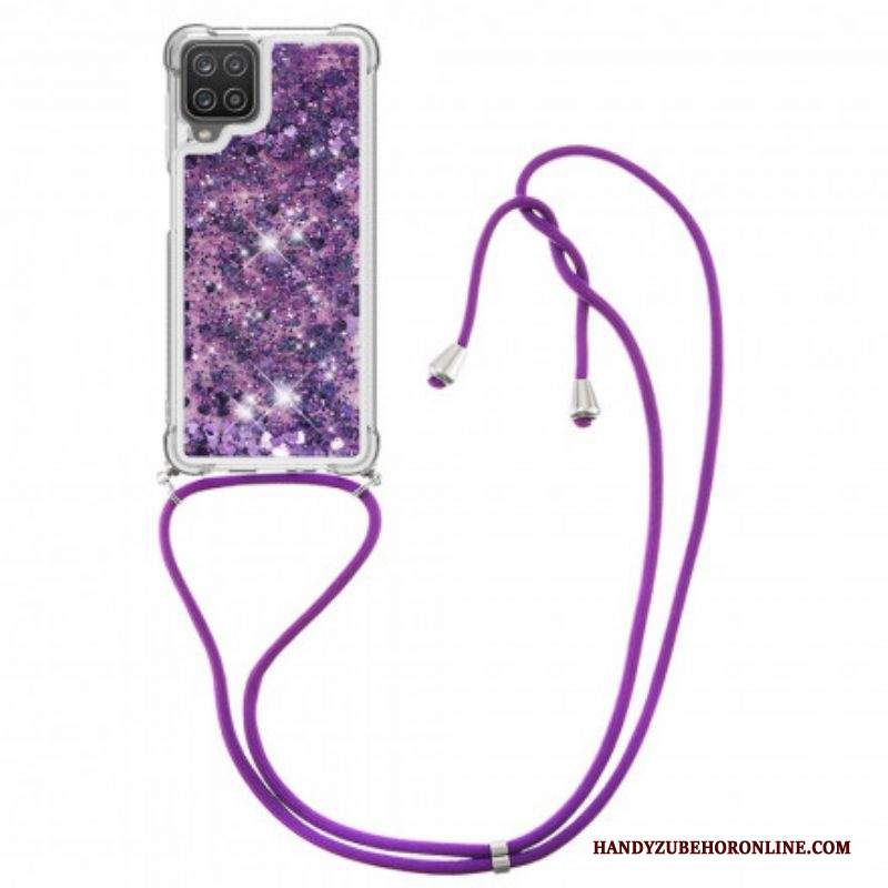 Cover Samsung Galaxy M12 / A12 Paillettes Con Coulisse