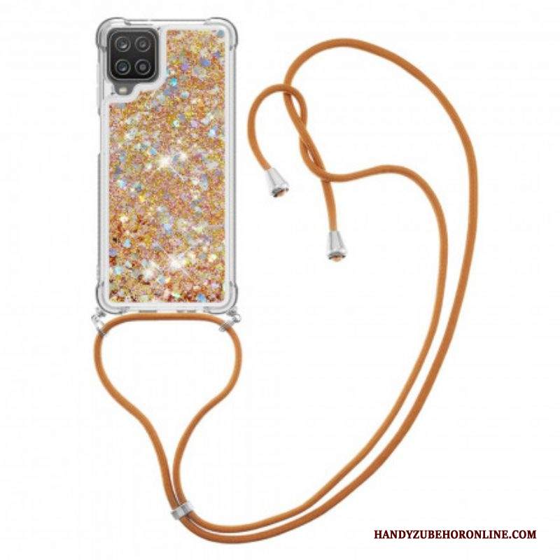 Cover Samsung Galaxy M12 / A12 Paillettes Con Coulisse