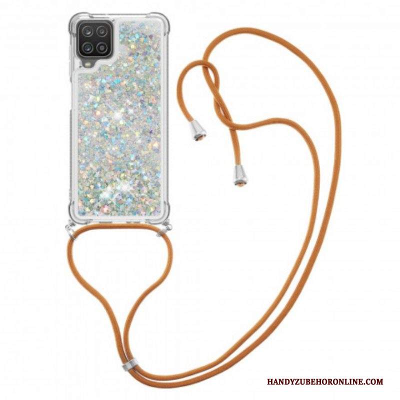 Cover Samsung Galaxy M12 / A12 Paillettes Con Coulisse