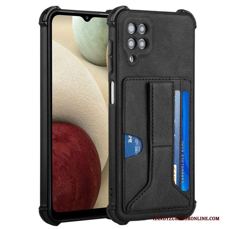 Cover Samsung Galaxy M12 / A12 Supporto In Pelle E Portacarte